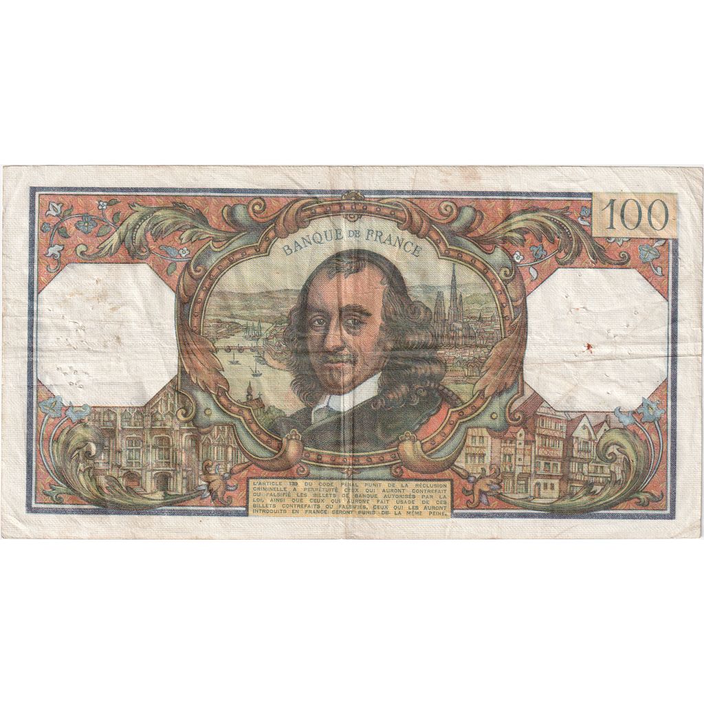 Francja, 100 Francs, Corneille, 1977-02-04, Q.1036, VF(30-35)