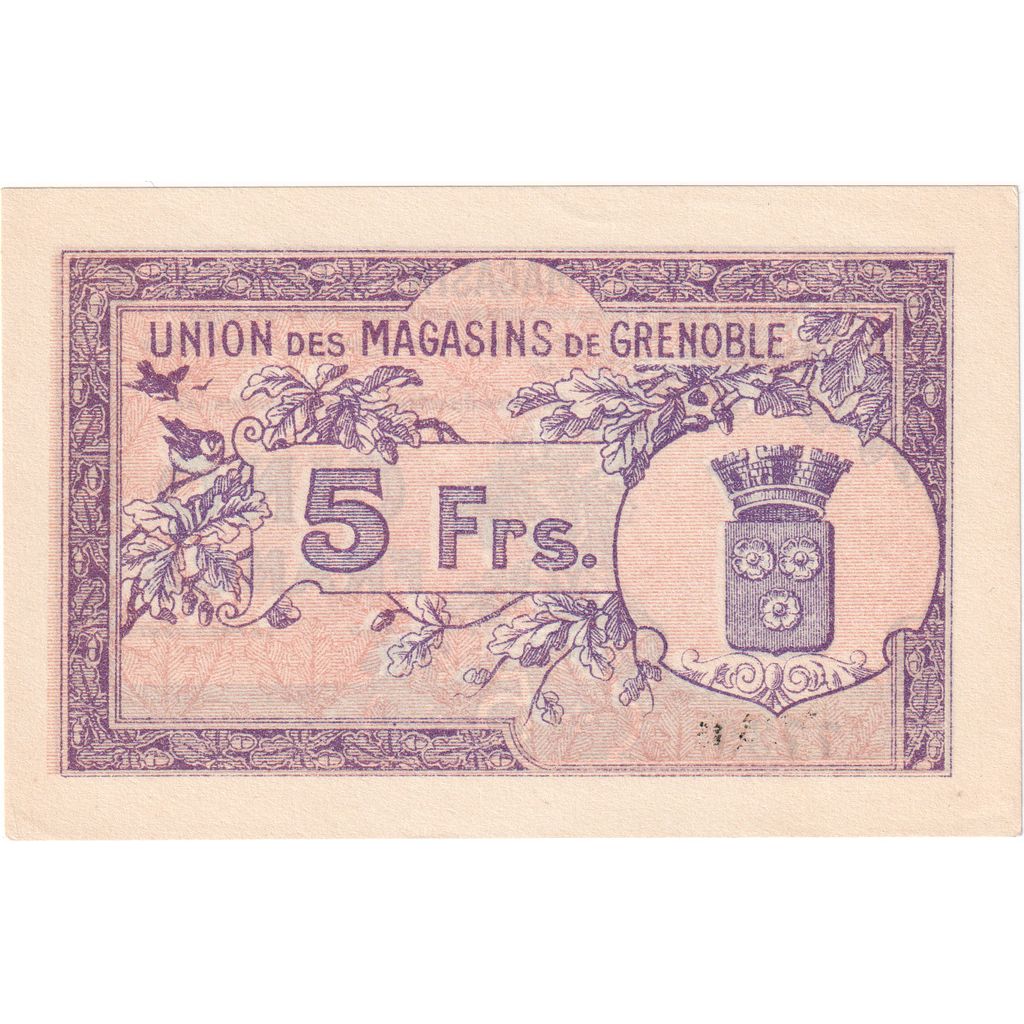 França, Grenoble, 5 Francs, 7739, UNC(65-70)