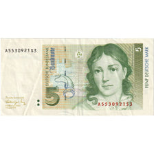 GERMANY - FEDERAL REPUBLIC, 5 Deutsche Mark, 1991-08-01, EF(40-45)