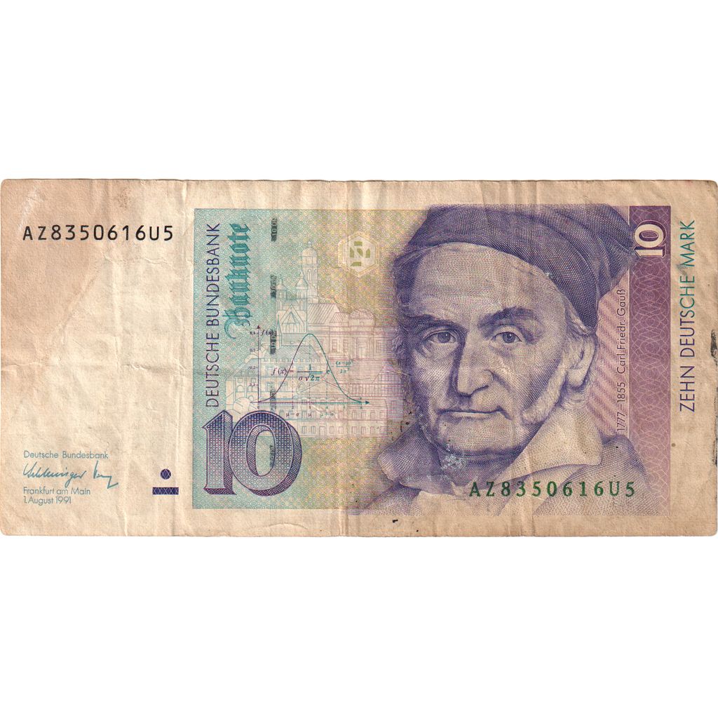 Bundesrepublik Deutschland, 10 Deutsche Mark, 1991-08-01, S