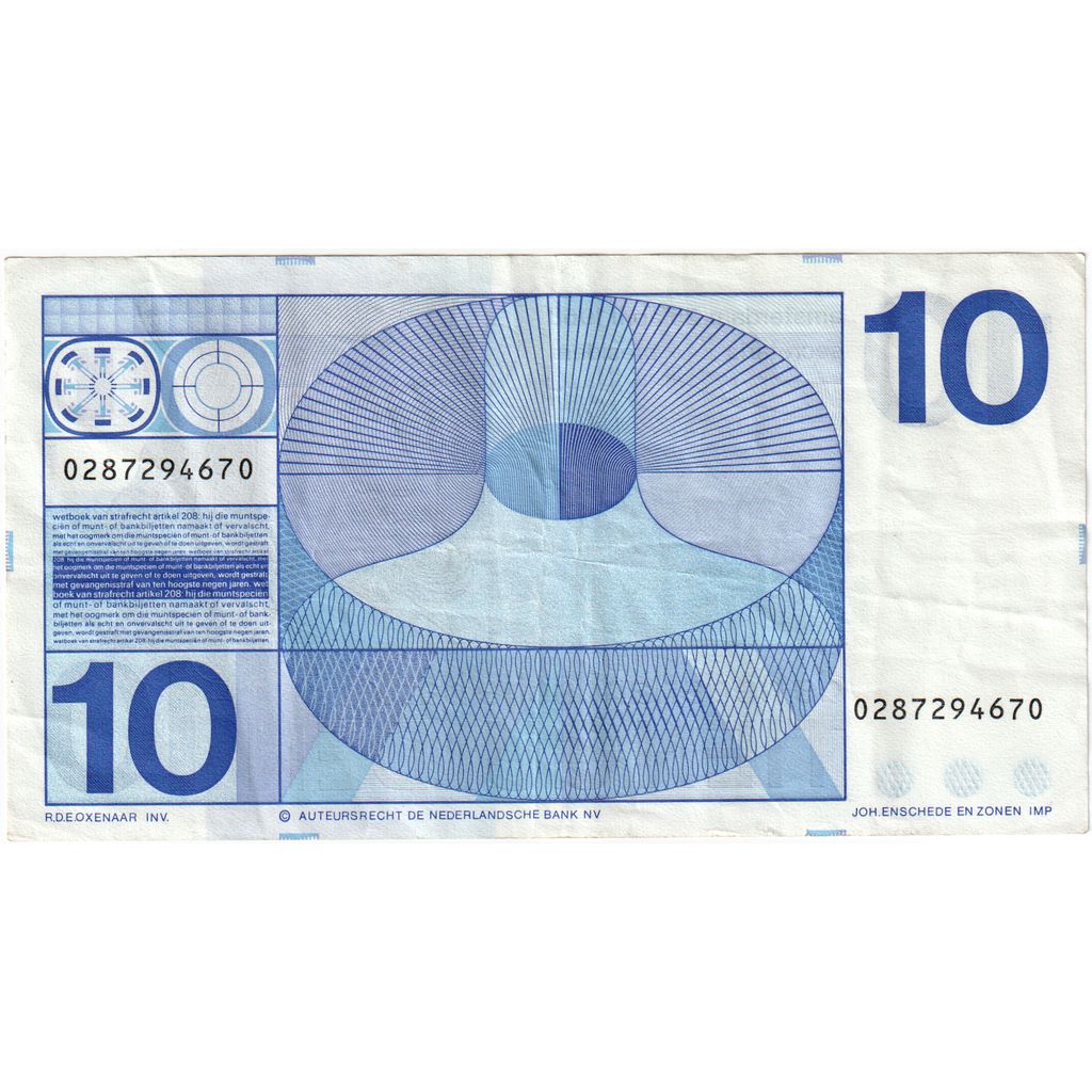 Niederlande, 10 Gulden, 1968-04-25, SS