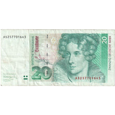 ALEMANHA - REPÚBLICA FEDERAL, 20 Deutsche Mark, 1991-08-01, VF(30-35)