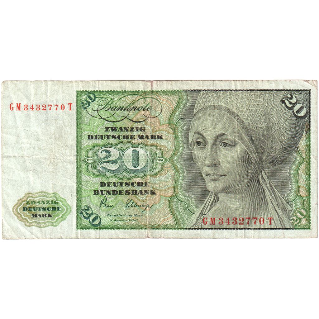 Bundesrepublik Deutschland, 20 Deutsche Mark, 1980-01-02, S