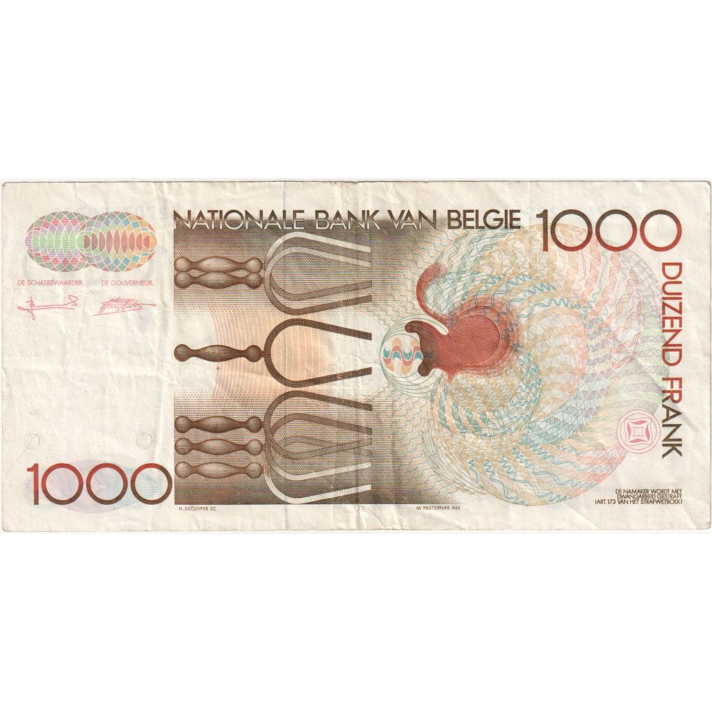 Belgium, 1000 Francs, VF(30-35)