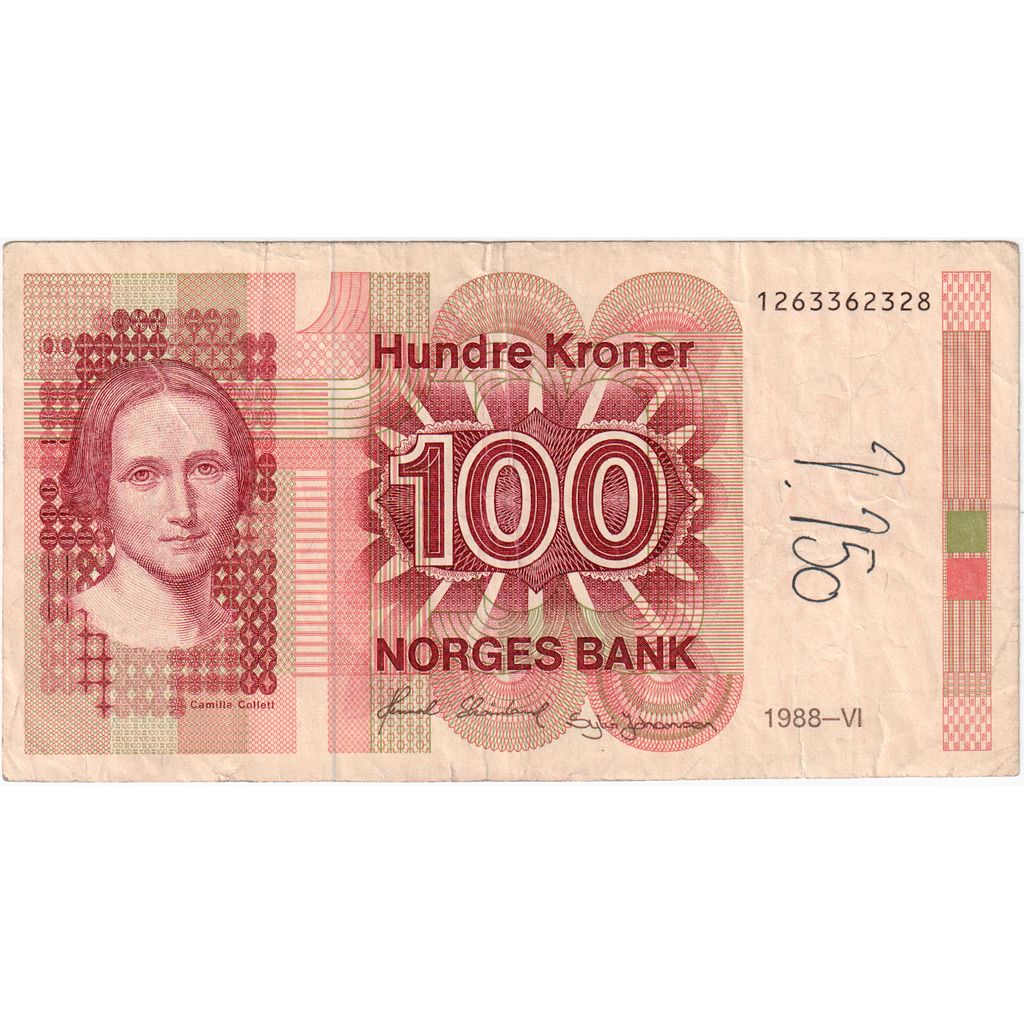 Norwegia, 100 Kroner, VF(20-25)