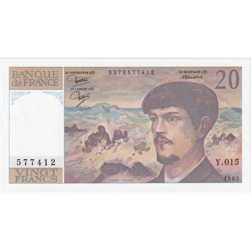 Frankrijk, 20 Francs, Debussy, Y.015, NIEUW