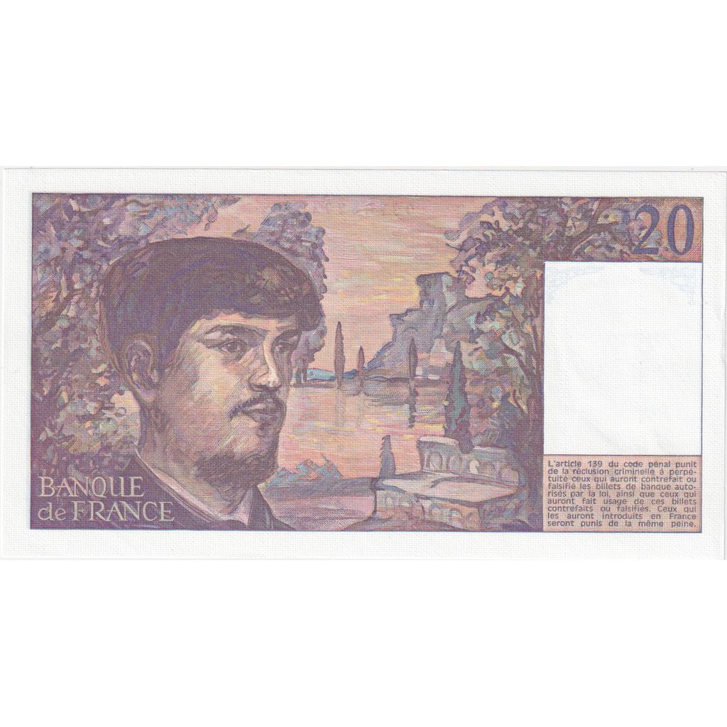 Frankrijk, 20 Francs, Debussy, Y.015, NIEUW