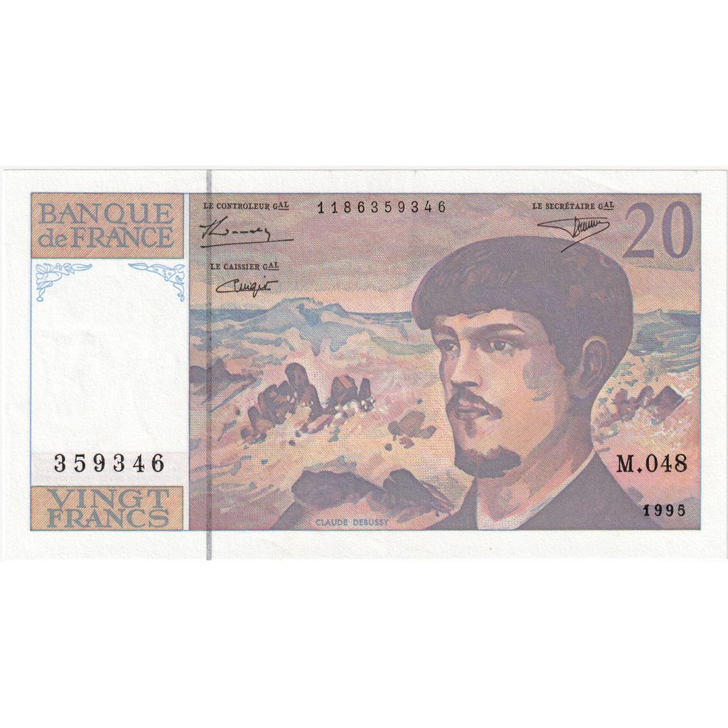 Frankreich, 20 Francs, Debussy, M.048, UNZ