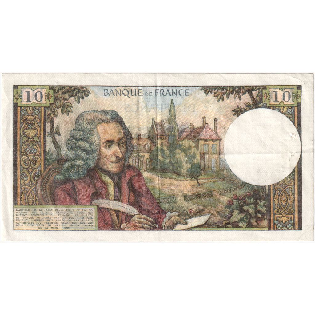 Frankrijk, 10 Francs, Voltaire, 1970-01-08, F.540, TB