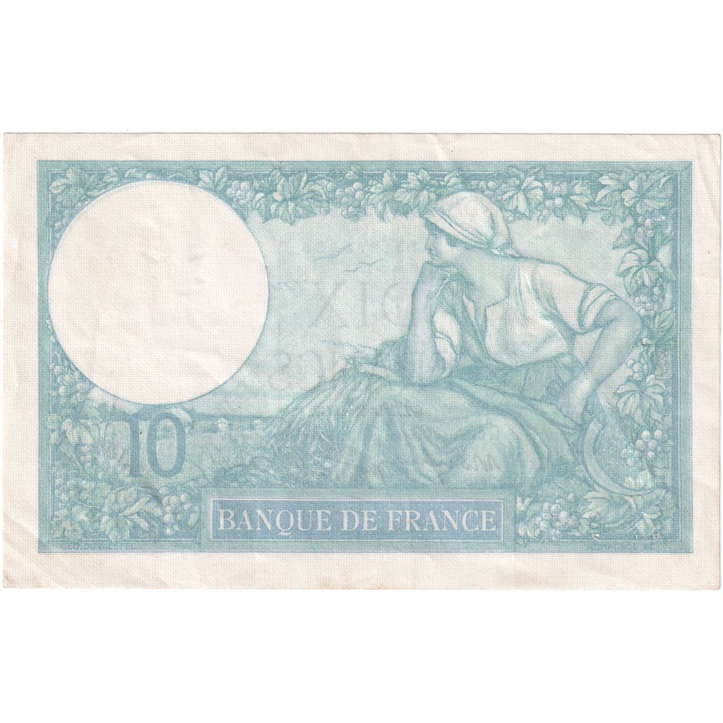 France, 10 Francs, Minerve, 1939-09-07, F.71256, AU(50-53)