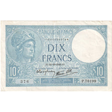 France, 10 Francs, Minerve, 1940-10-24, P.78199, AU(50-53)