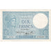 Francia, 10 Francs, Minerve, 1940-10-24, P.78199, BB+