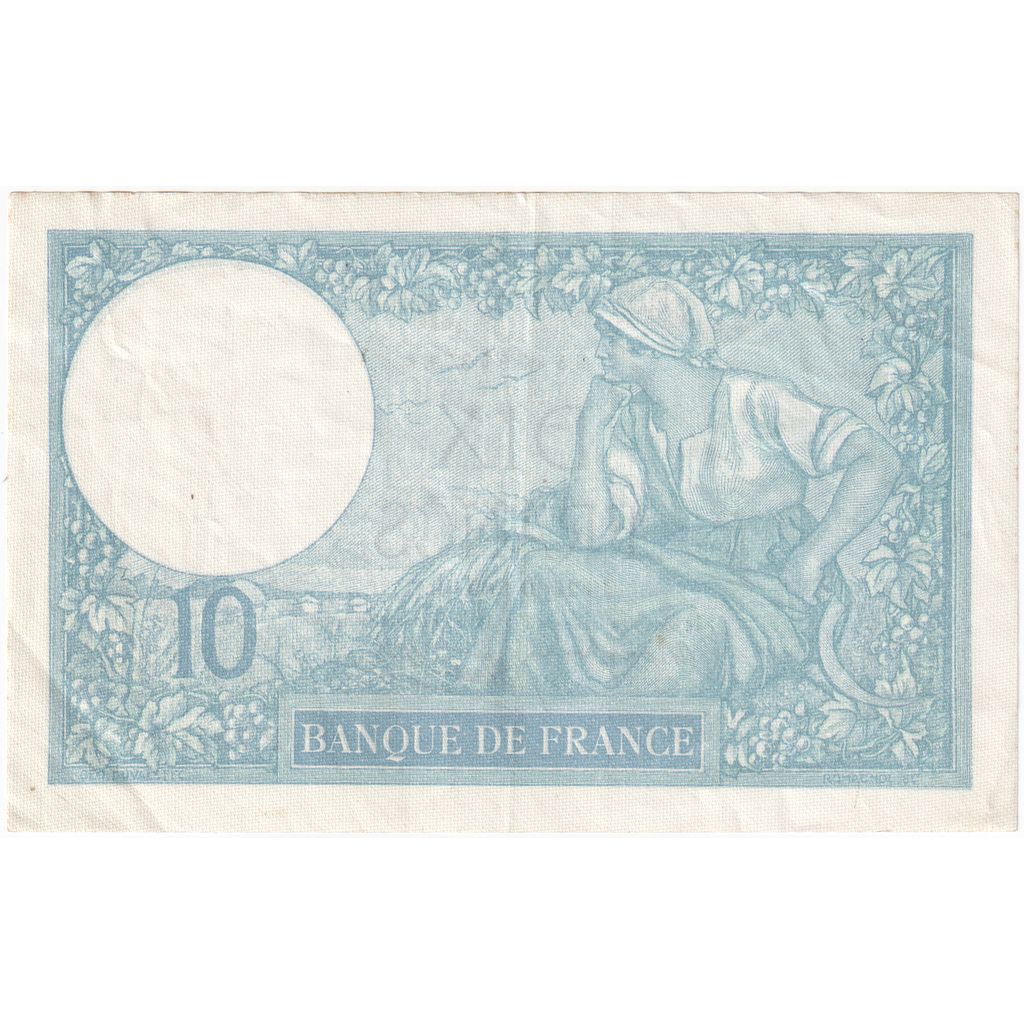 Francia, 10 Francs, Minerve, 1940-10-24, P.78199, BB+
