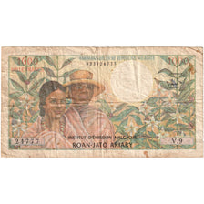 Madagascar, 1000 Francs = 200 Ariary, 1966, VG(8-10)