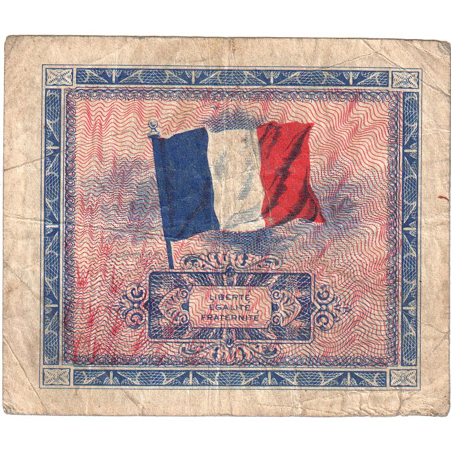 France, 10 Francs, Flag/France, SÉRIE 1944, VF(20-25)