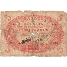Réunion, 5 Francs, AG(1-3)