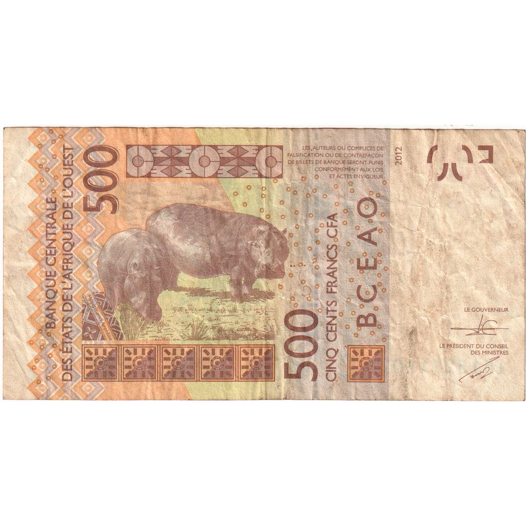 West African States, 500 Francs, S+