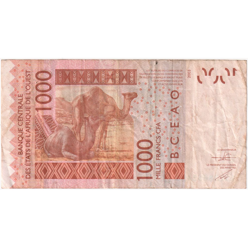 Communauté économique des États de l'Afrique de l'Ouest, 1000 Francs, 2003
