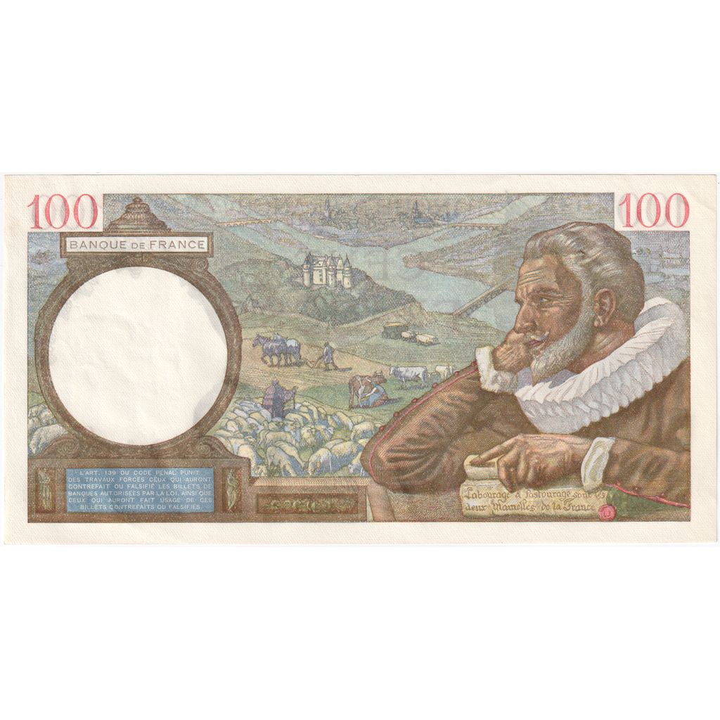 Francia, 100 Francs, Sully, 1941-04-03, W.20233, SPL