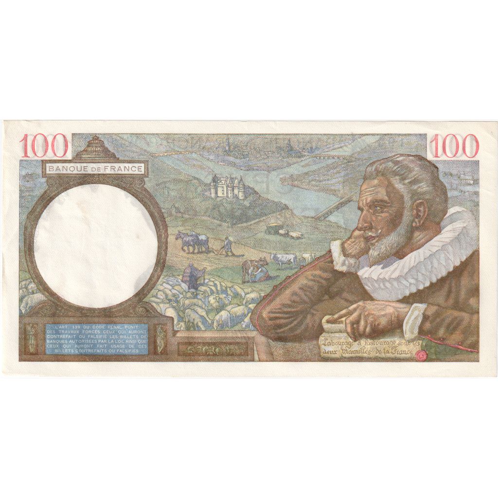 Frankrijk, 100 Francs, Sully, 1941-04-03, W.20233, TTB+