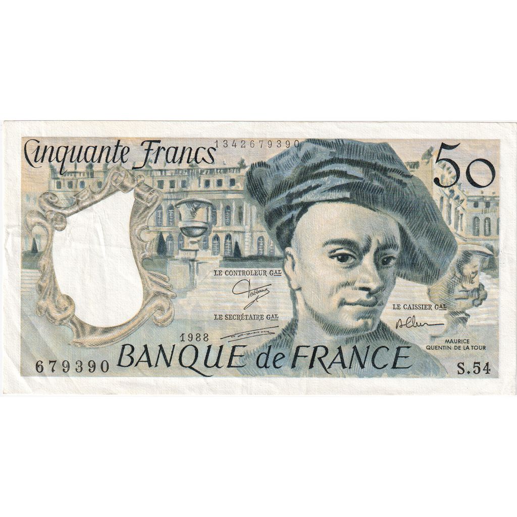 France, 50 Francs, Quentin de La Tour, S.54, EF(40-45)
