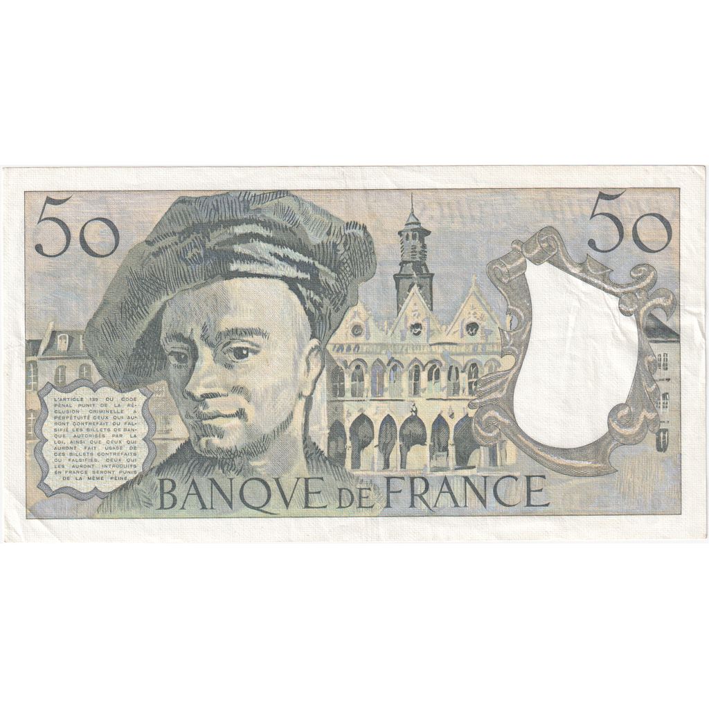 France, 50 Francs, Quentin de La Tour, S.54, EF(40-45)