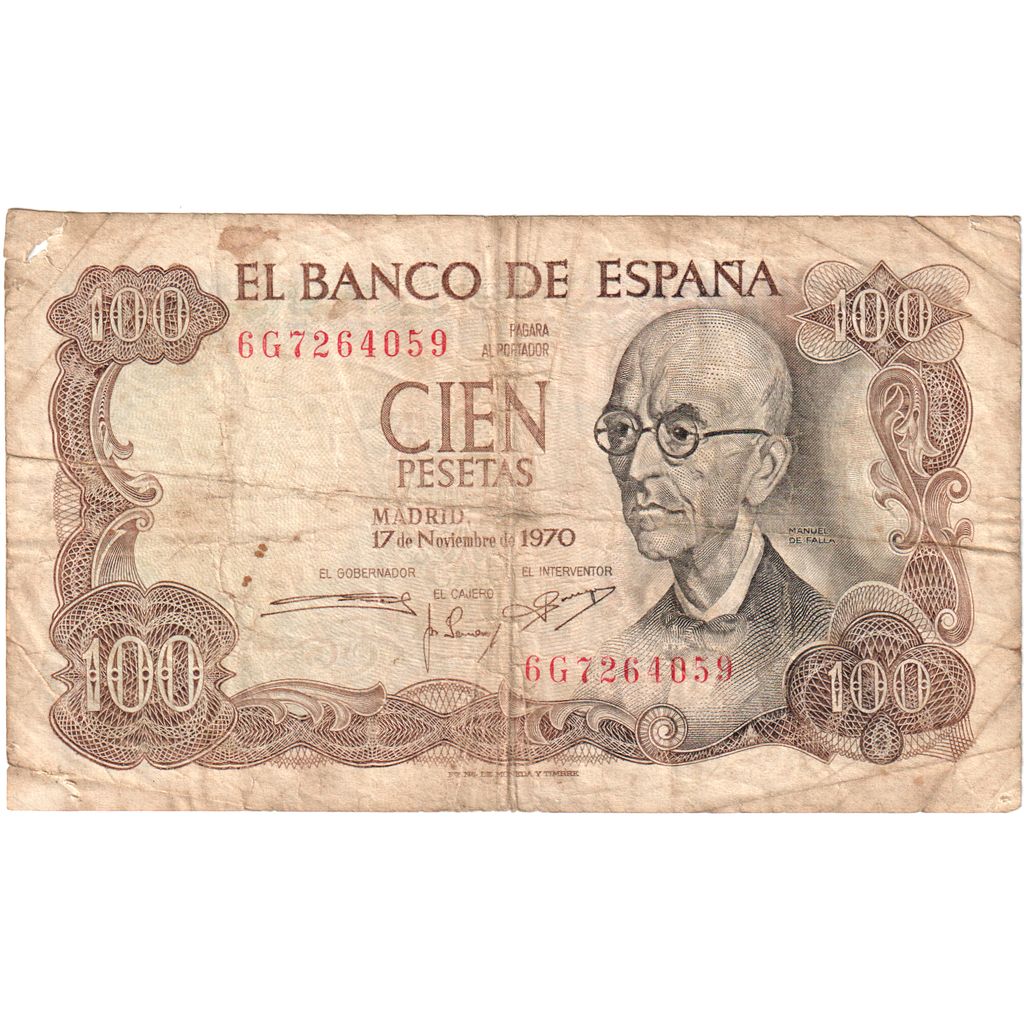 Spanje, 100 Pesetas, 1970-11-17, B