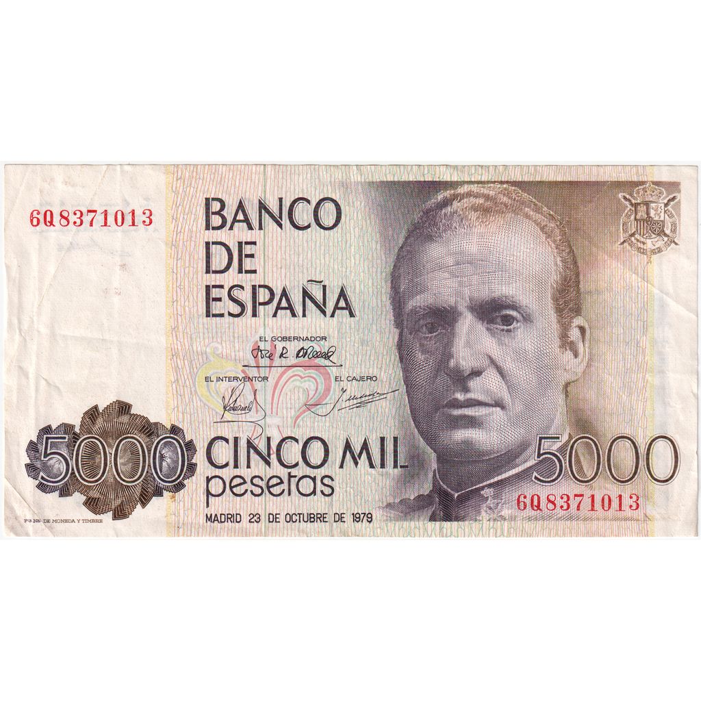 Spagna, 5000 Pesetas, 1979-10-23, MB+