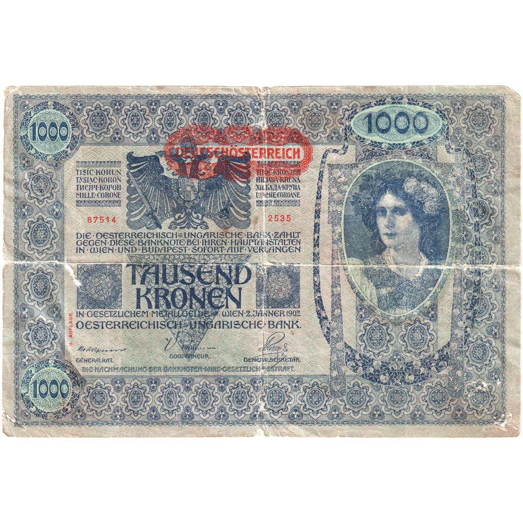 Autriche, 1000 Kronen, old date 1902-02-01, TB