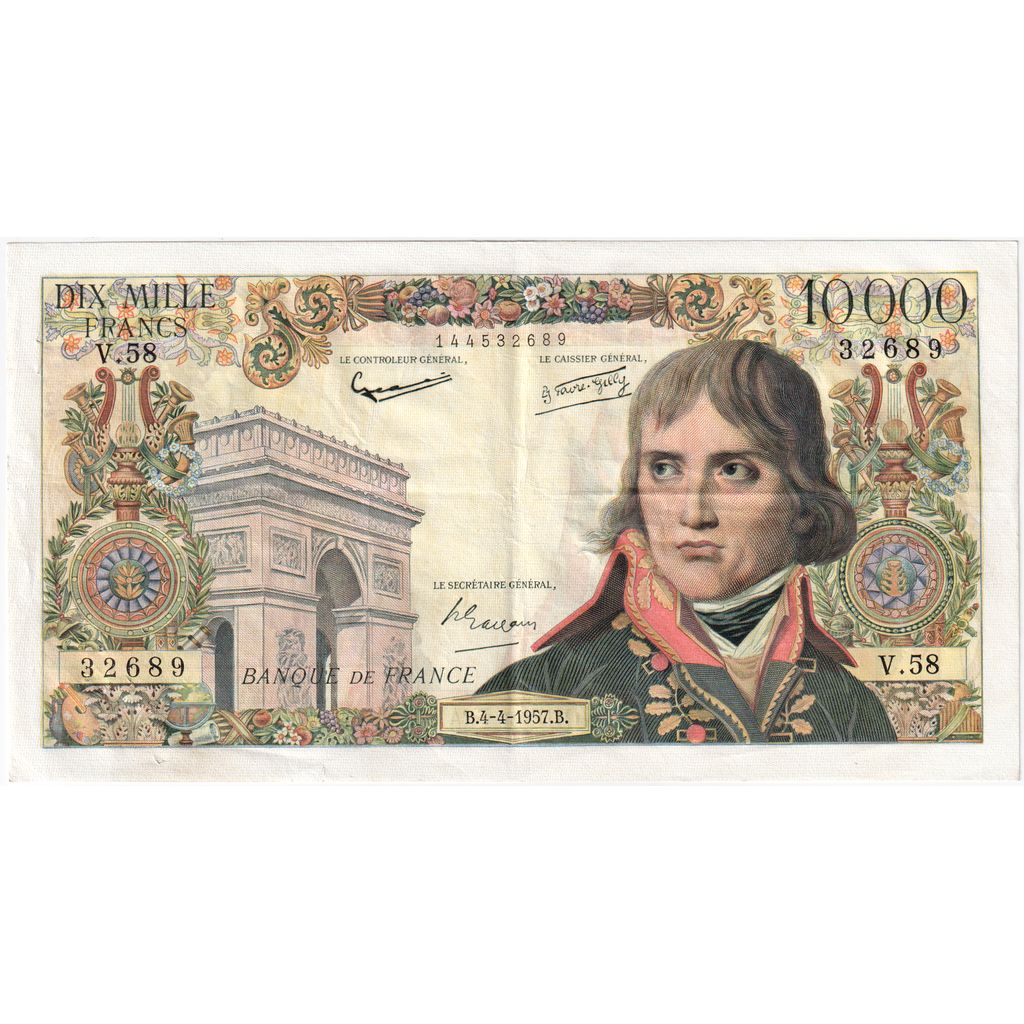 Francia, 10,000 Francs, Bonaparte, 1957-04-04, V.58, BB