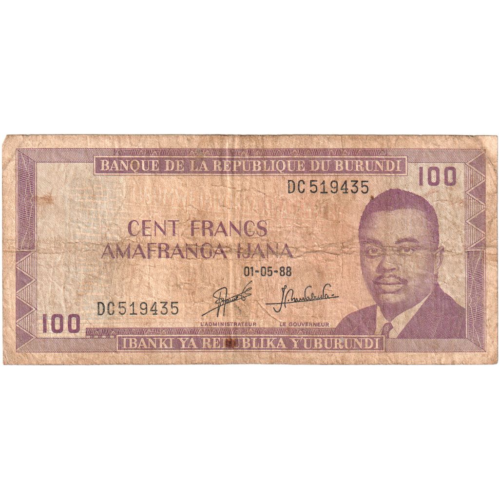 Burundi, 100 Francs, 1988-05-01, RC