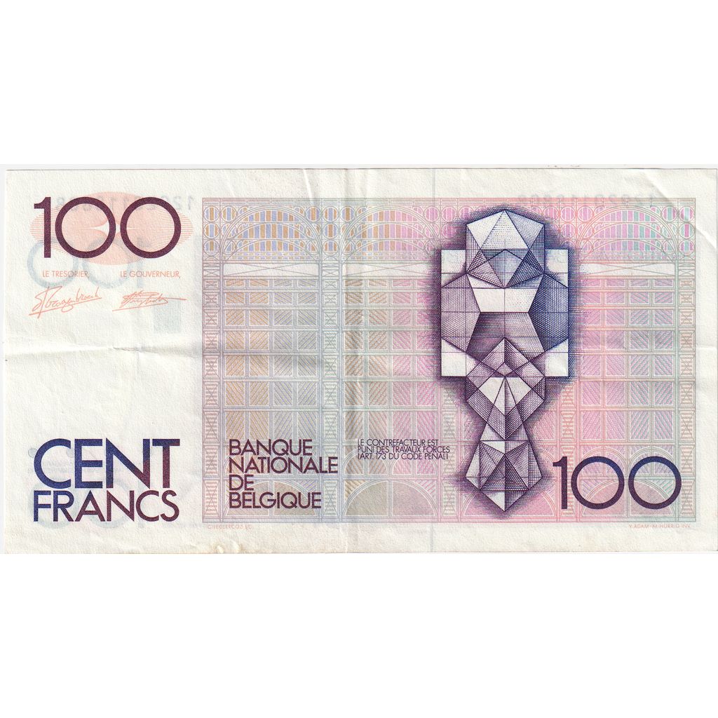 Belgium, 100 Francs, EF(40-45)