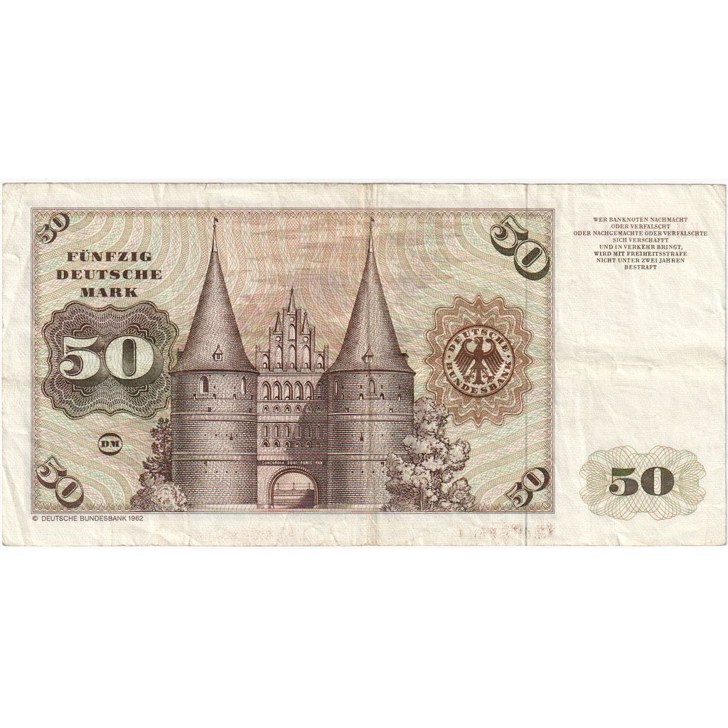 GERMANY - FEDERAL REPUBLIC, 50 Deutsche Mark, 1980-01-02, EF(40-45)