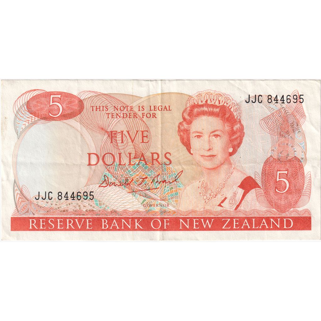 New Zealand, 5 Dollars, EF(40-45)