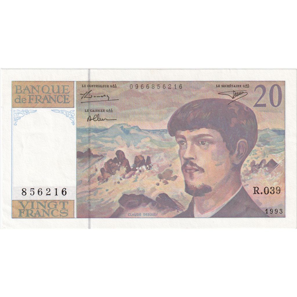 Frankrijk, 20 Francs, Debussy, R.039, NIEUW