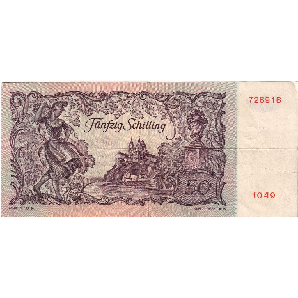 Austria, 50 Schilling, 1951-01-02, VF(30-35)