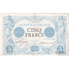 France, 5 Francs, Noir, 1873-03, O.2076, TB