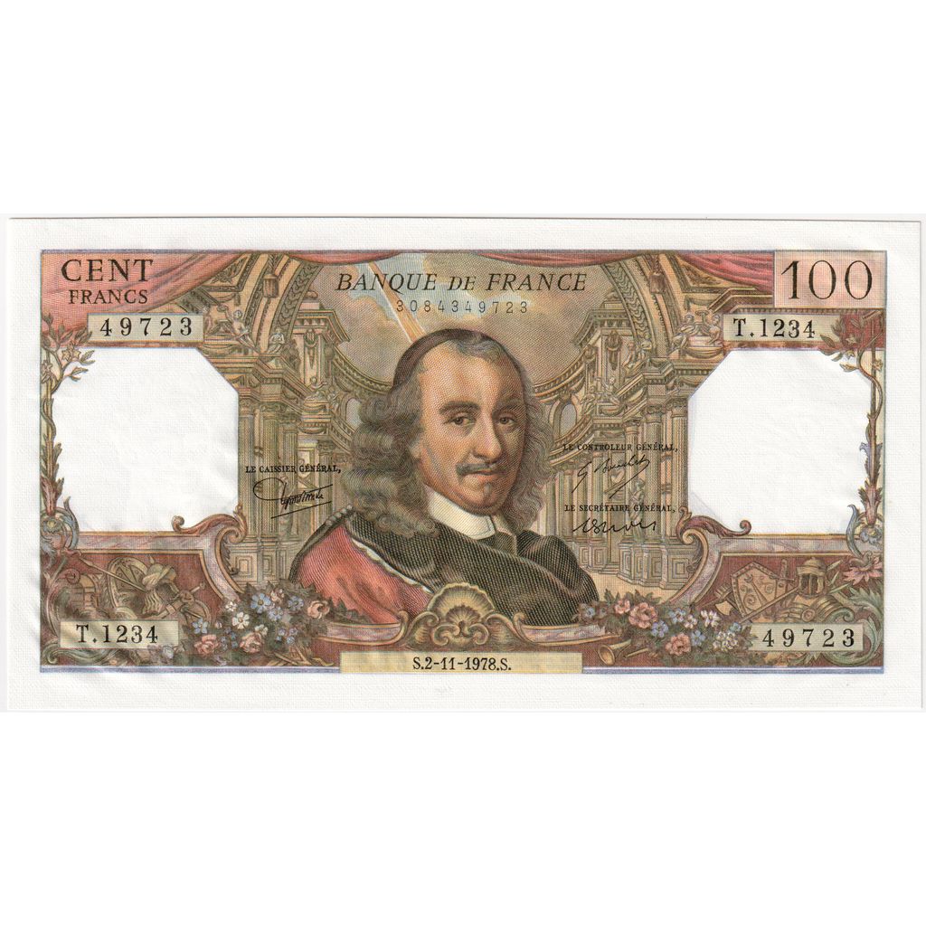 Frankrijk, 100 Francs, Corneille, 1978-11-02, T.1234, UNC 63