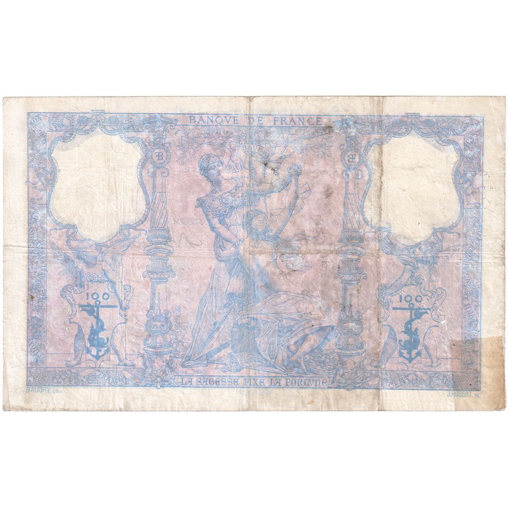 Frankrijk, 100 Francs, Bleu et Rose, 18/09/1893, N.1425, TB