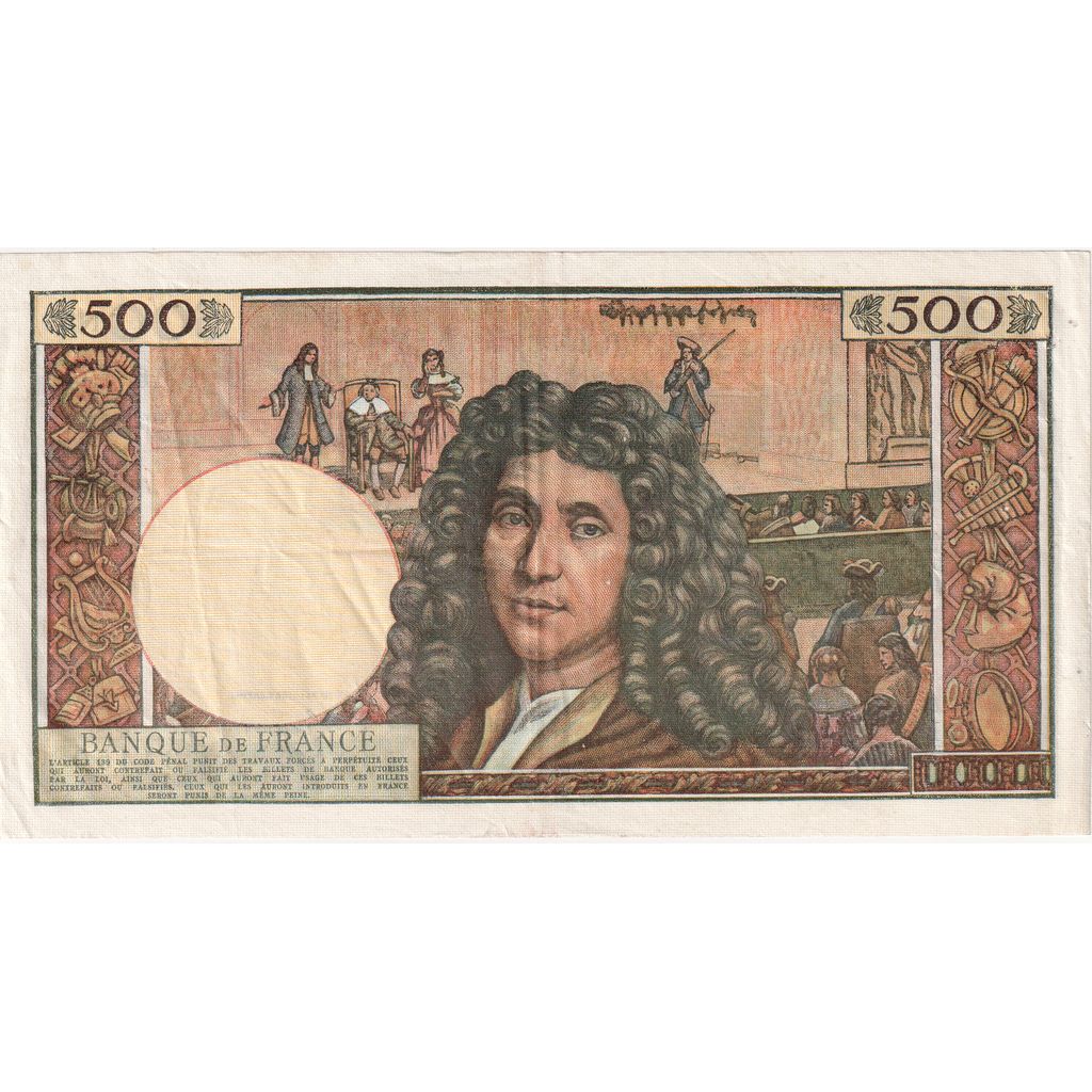 Frankrijk, 500 Nouveaux Francs, Molière, 1964-01-02, R16, TTB