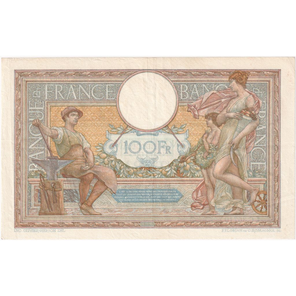Francia, 100 Francs, Luc Olivier Merson, 1932-06-16, C.35710, MBC