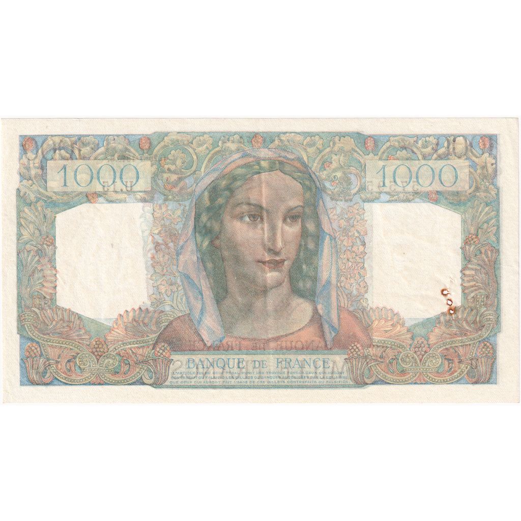França, 1000 Francs, Minerve et Hercule, 1945-04-26, U.15, EF(40-45)