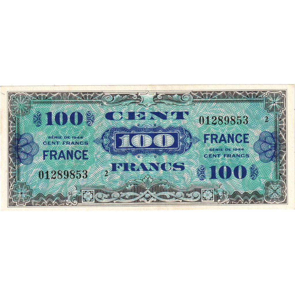 Frankrijk, 100 Francs, 1945 Verso France, 1944, Série  2, SUP