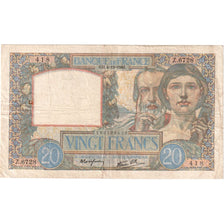 Francia, 20 Francs, Science et Travail, 1941-04-12, Z.6728, RC+