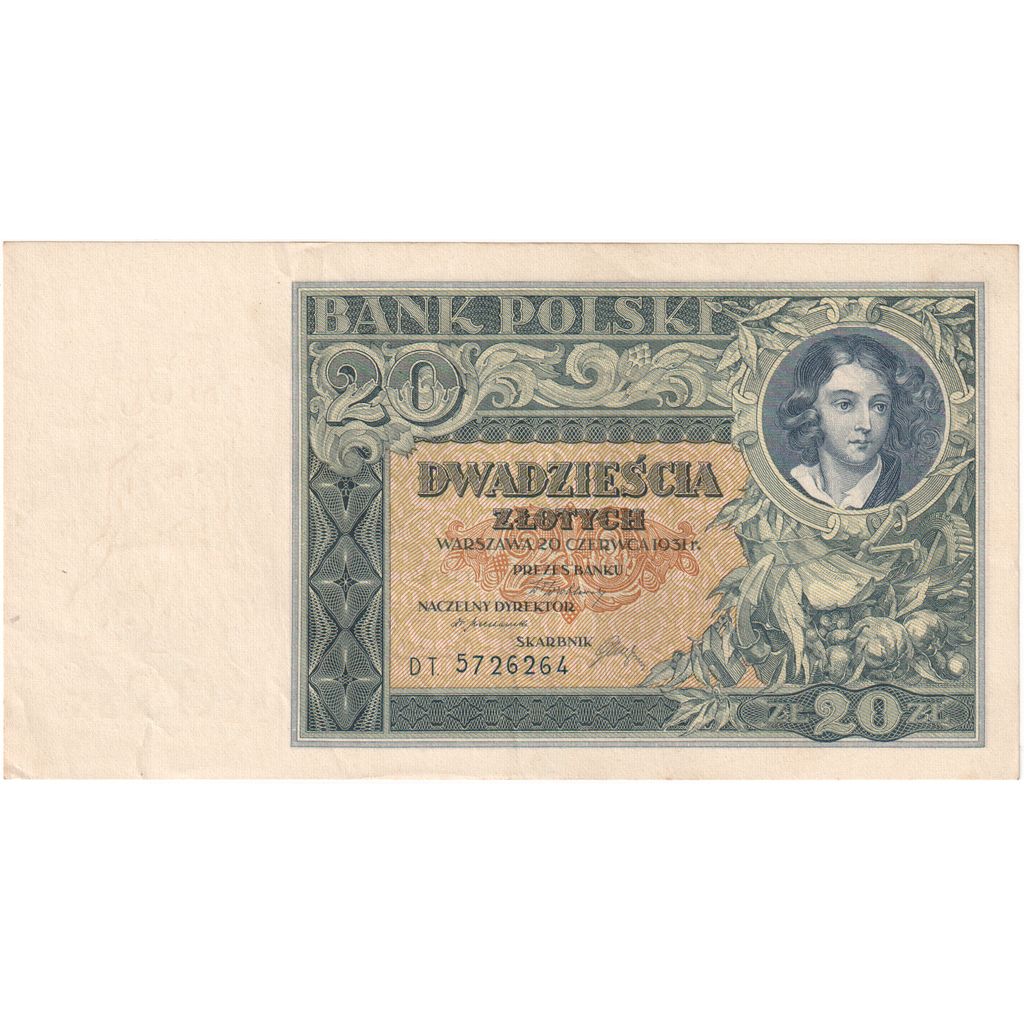 Pologne, 20 Zlotych, 1931-06-20, SPL