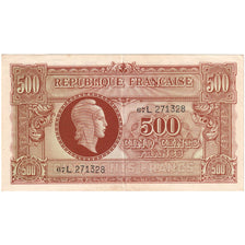 France, 500 Francs, Marianne, Undated (1945), 67L, AU(50-53)