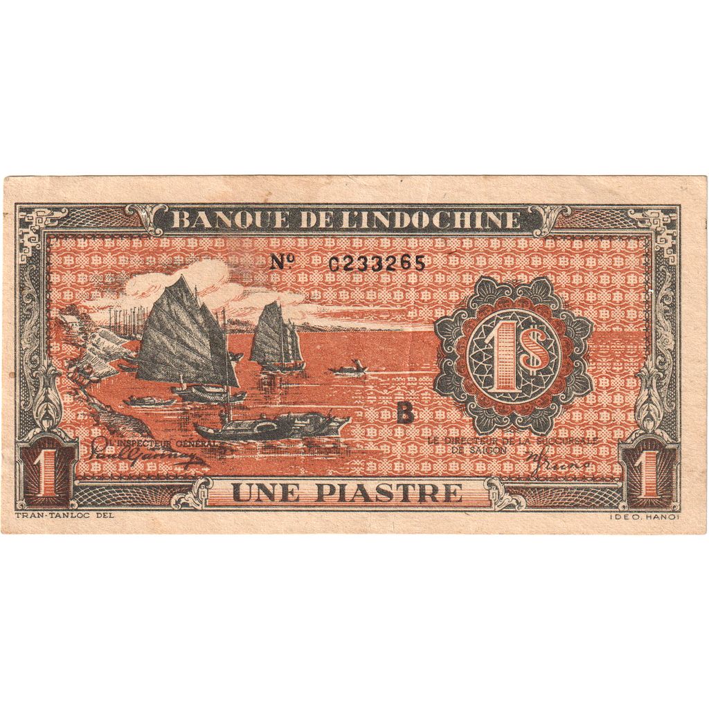 French Indochina, 1 Piastre, VF(30-35)