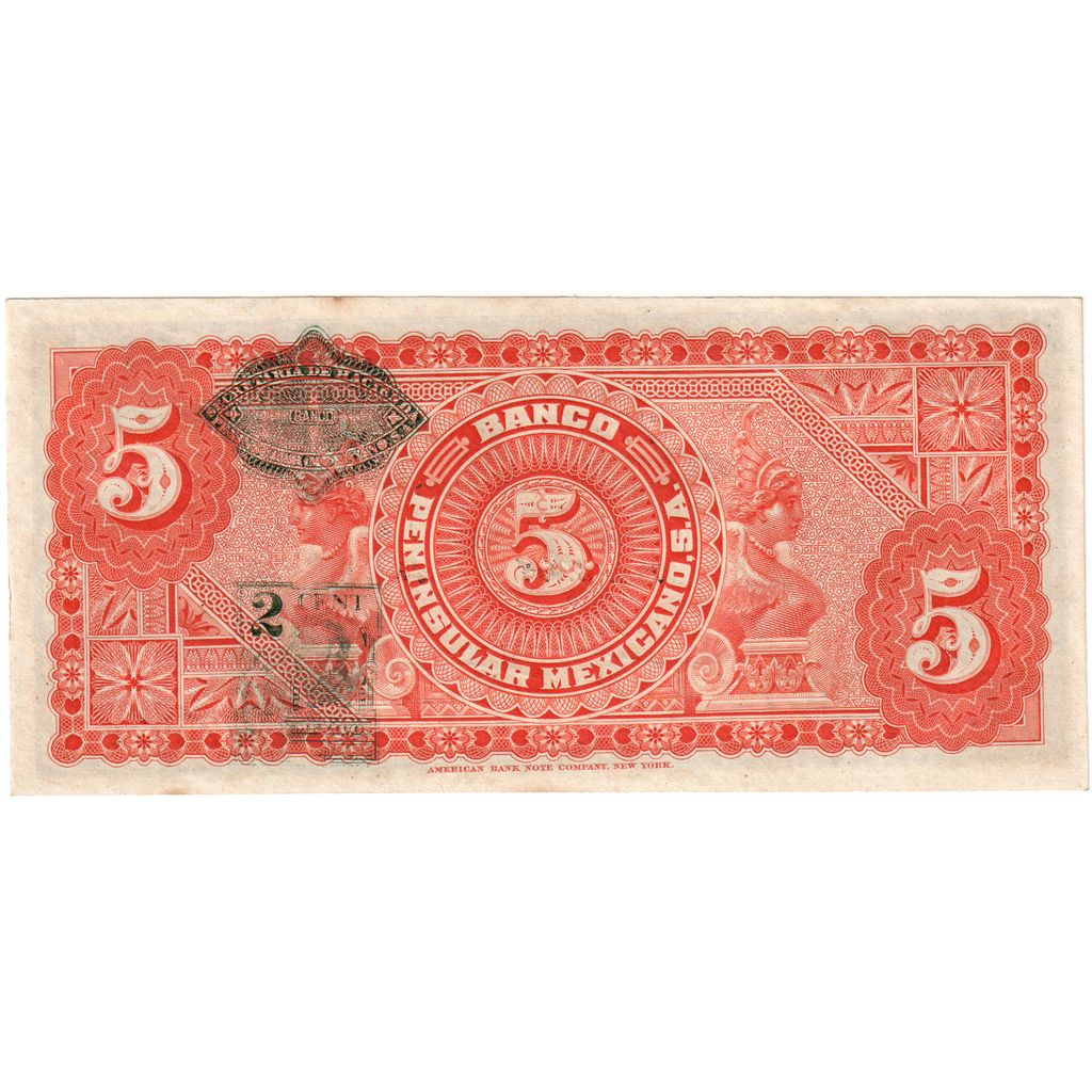 Mexico, 5 Pesos, 1914-04-01, AU(55-58)