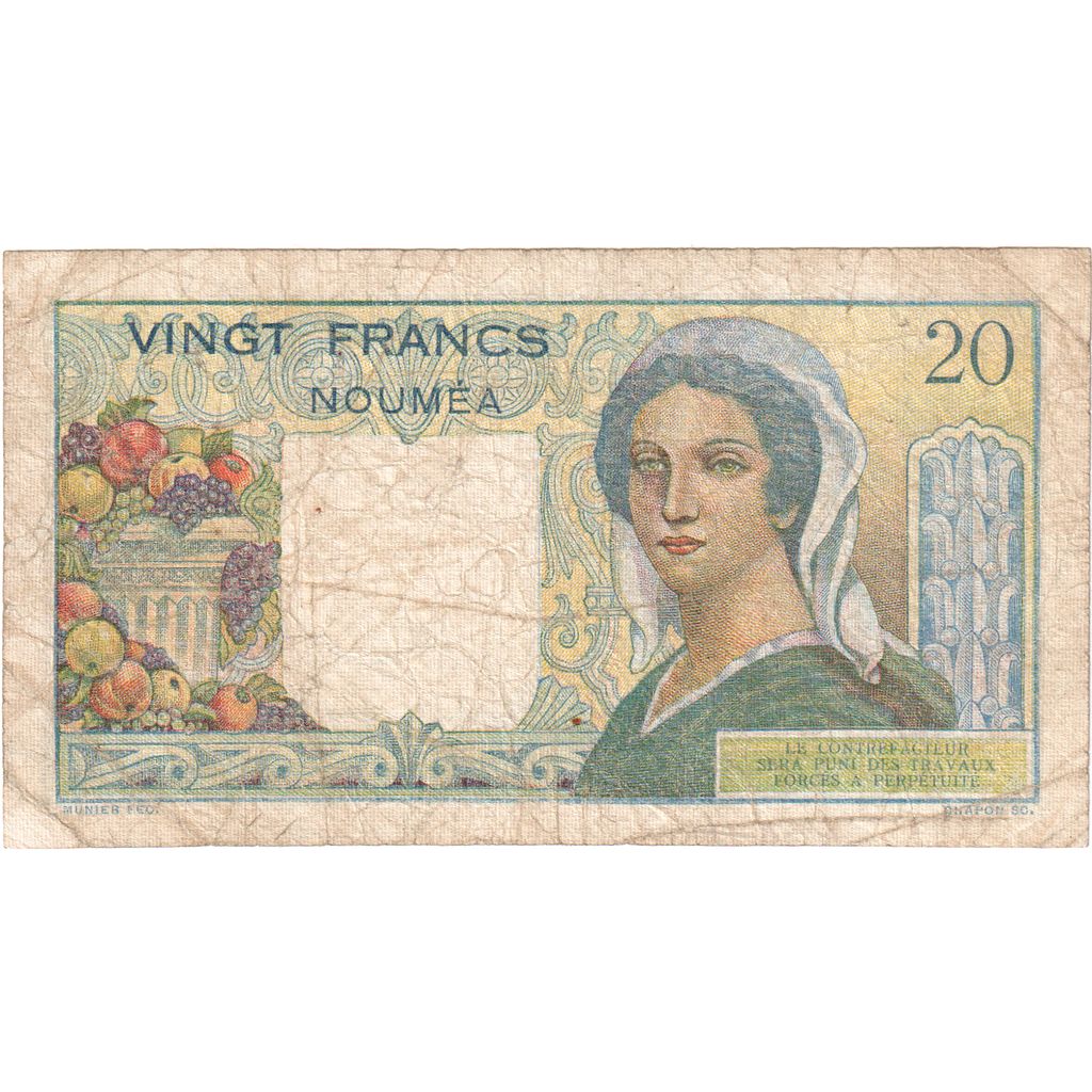 Neukaledonien, 20 Francs, Undated (1951-1963), SGE+
