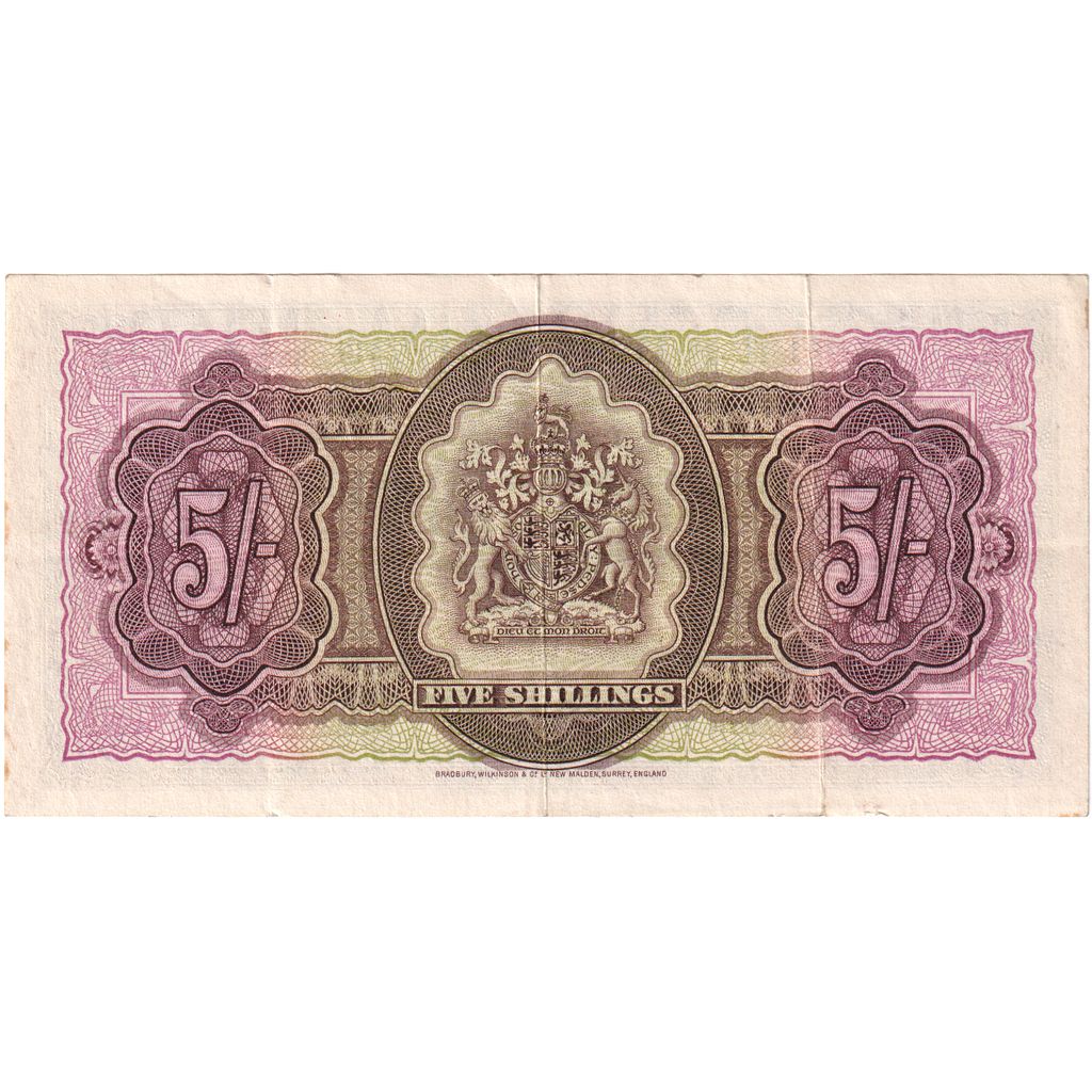 Bermuda, 5 Shillings, 1952-10-20, TTB
